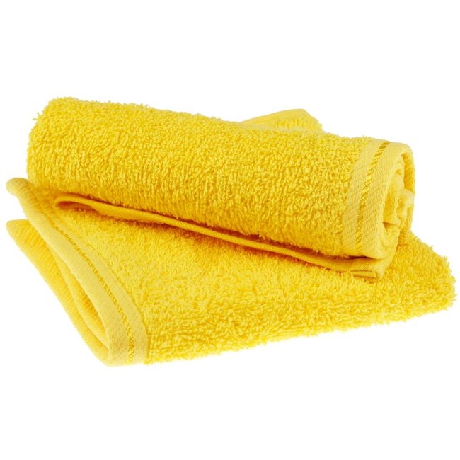 Organic waslap 30x30 cm geel