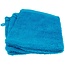 Organic washandje 16x22 cm aqua blauw