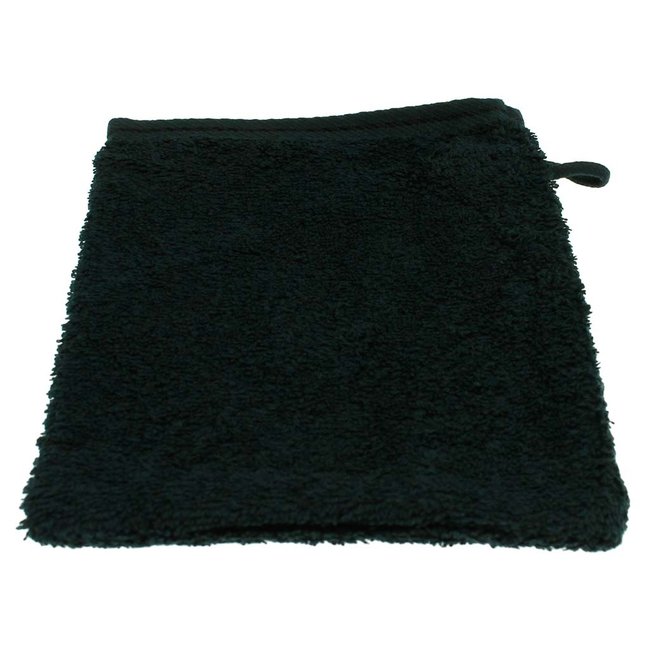 Organic washandje 16x22 cm zwart