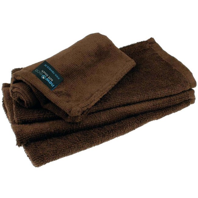 Microvezel kompresdoek chocoladebruin 30x50 cm