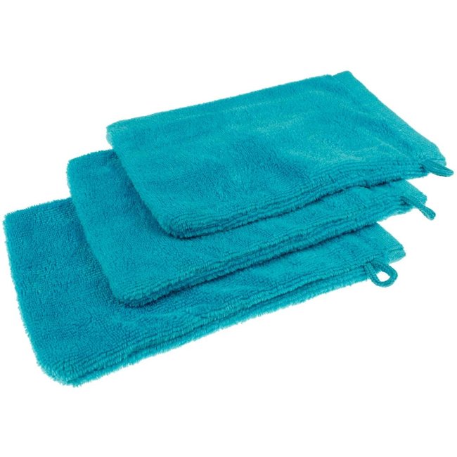 Microvezel washandje turquoise