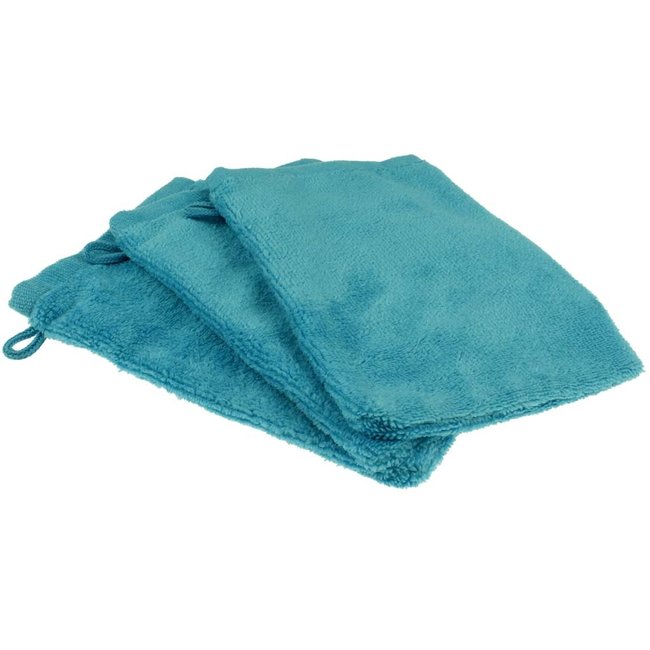 Microvezel washandje turquoise