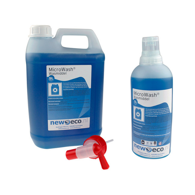 Microvezel wasmiddel in handige 1l. doseerflacon