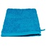 Organic washandje 16x22 cm aqua blauw