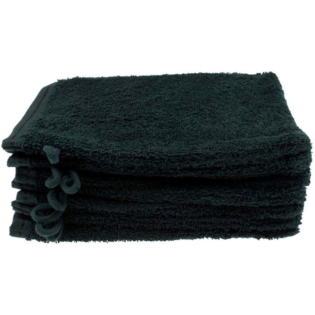 Organic washandje 16x22 cm zwart