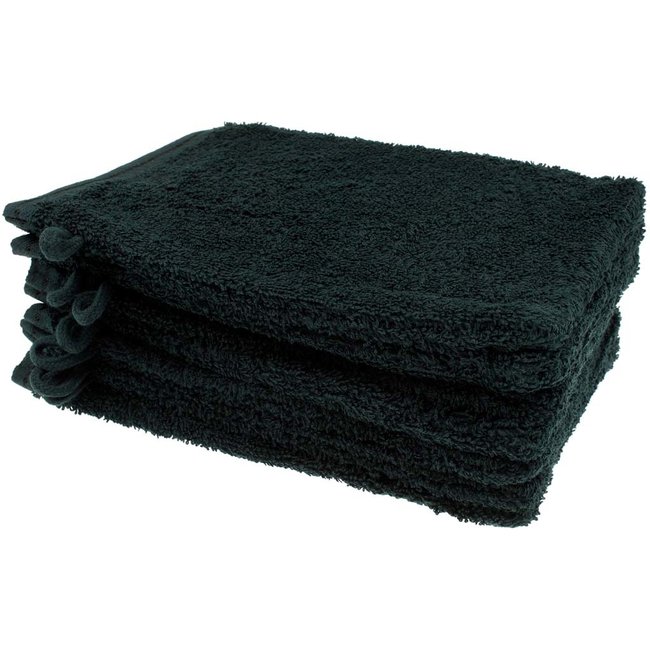 Organic washandje 16x22 cm zwart