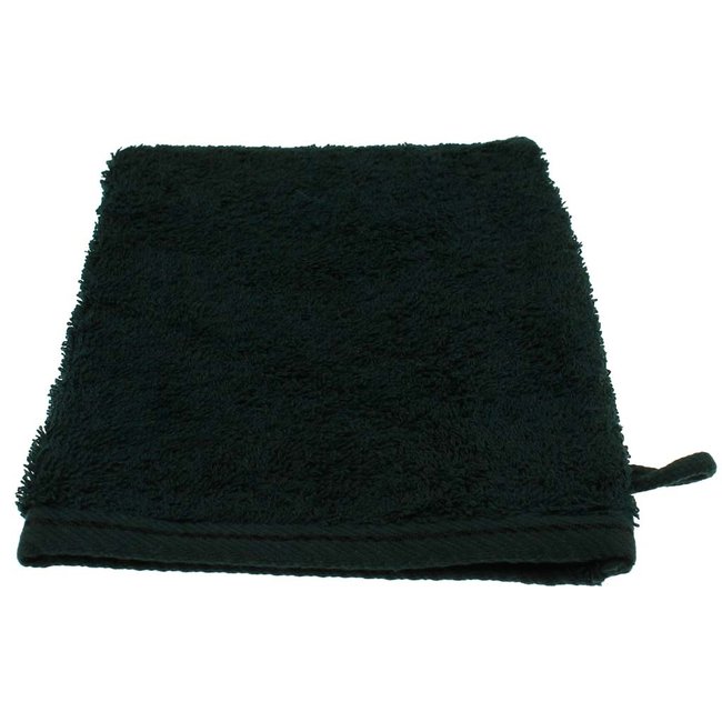 Organic washandje 16x22 cm zwart