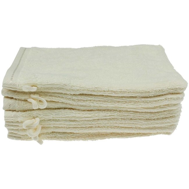 Organic washandje 16x22 cm crème