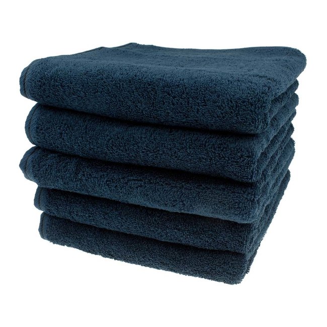 Organic handdoek 50x100 cm nachtblauw