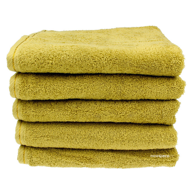 Organic handdoek 50x100 cm olijf