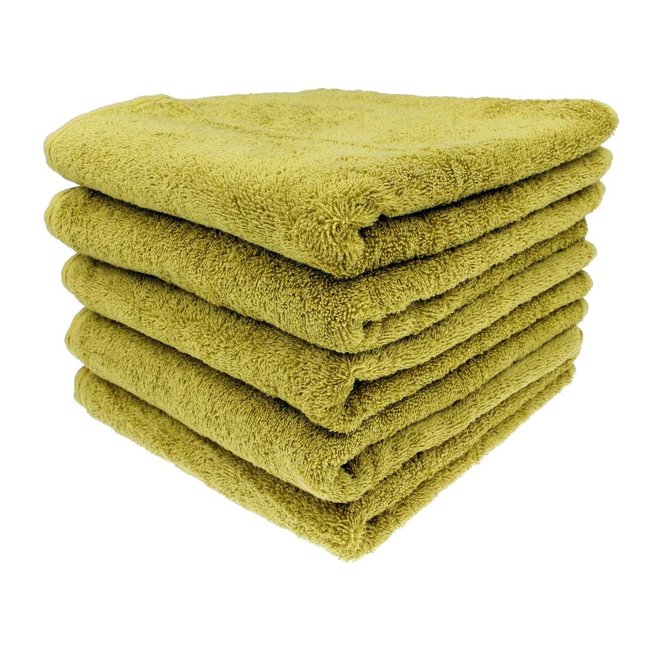 Organic handdoek 50x100 cm olijf