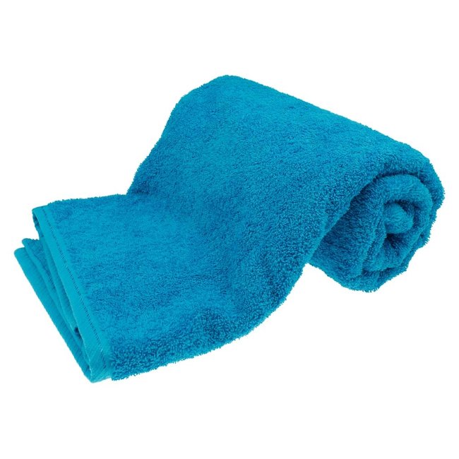 Organic badhanddoek 100x150 cm aqua blauw