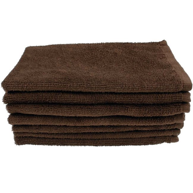 Microvezel kompresdoek chocoladebruin 30x50 cm