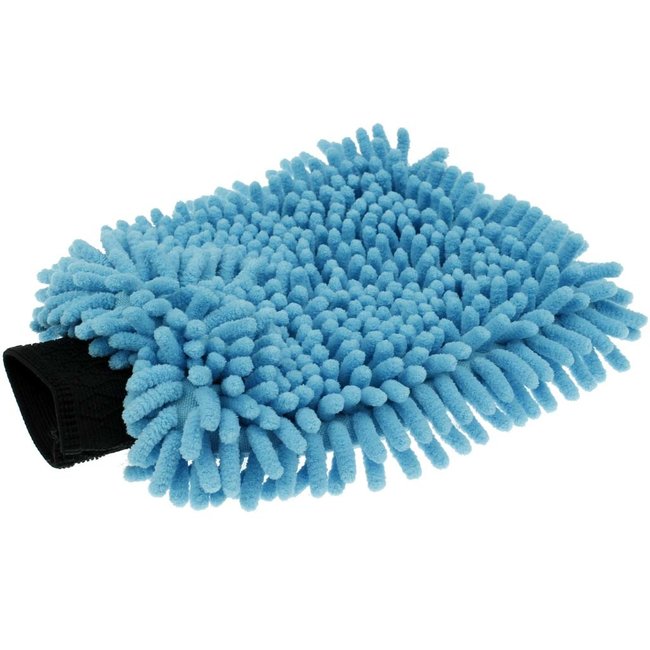 2-in-1 Washandschoen met chenille lokken