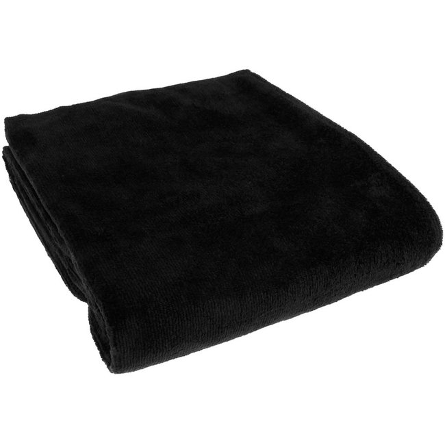 Microvezel bad- en saunalaken zwart