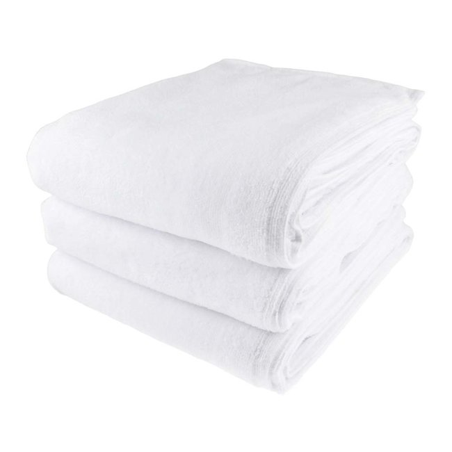 Massage handdoek xl wit 80x195 cm