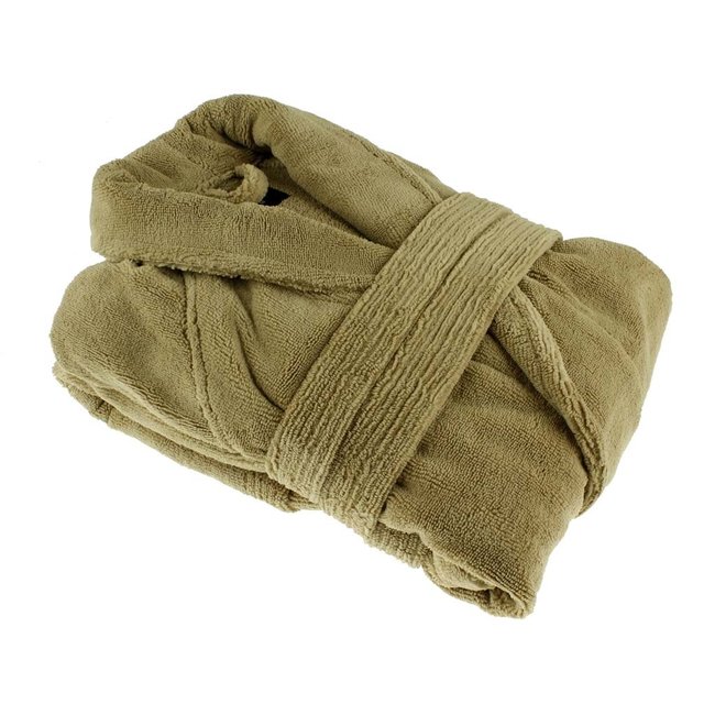 Hotel badjas walnoot met sjaalkraag