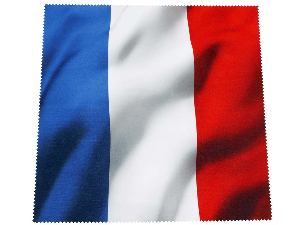 Premium microvezel brillendoekje met design bedrukking van Franse vlag