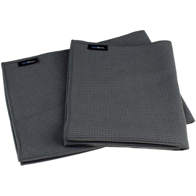 Gewafelde microvezel droogdoek antraciet