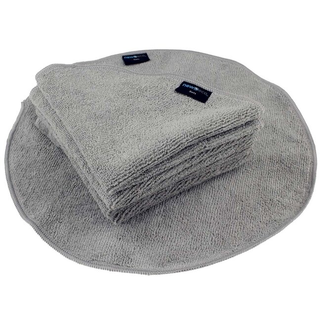 Ronde microvezeldoek soft grijs