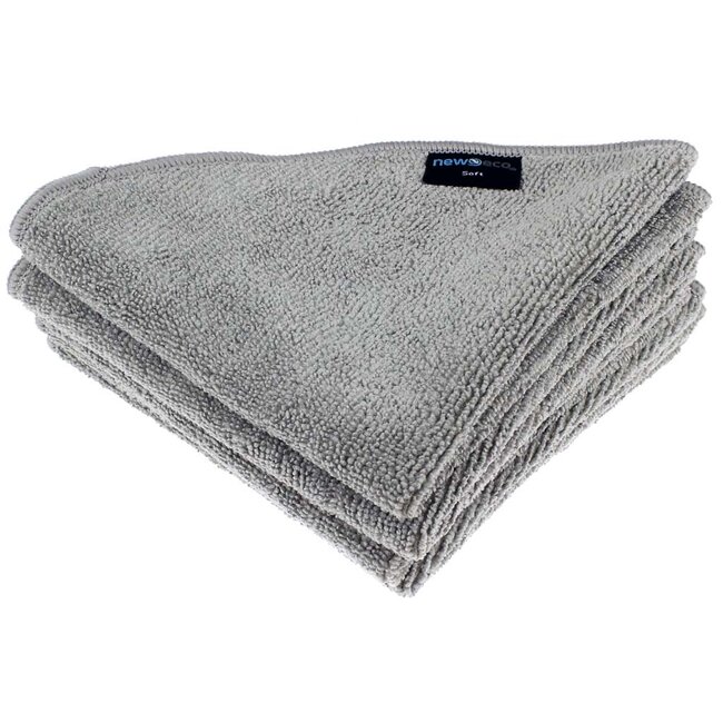 Ronde microvezeldoek soft grijs