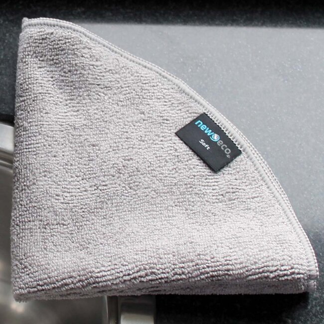 Ronde microvezeldoek soft grijs