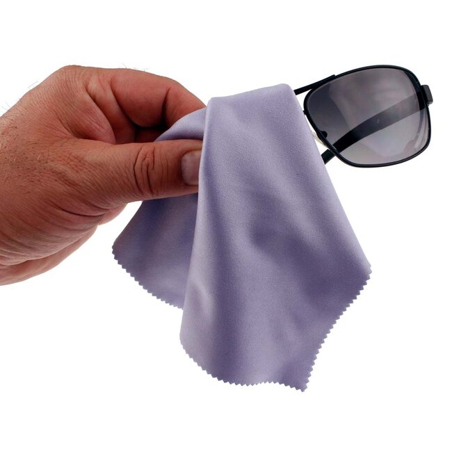 10-pak microvezel brillendoekjes lichtpaars