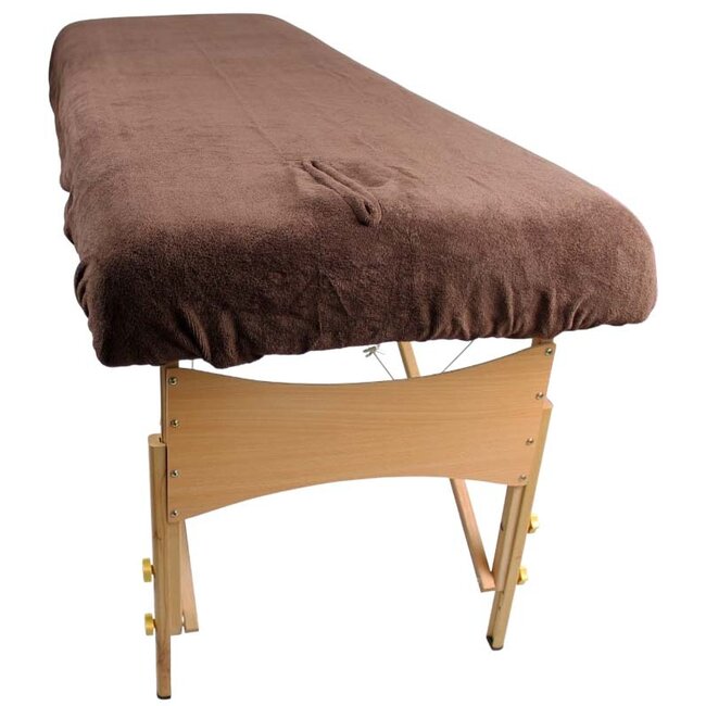 Massagetafel hoeslaken chocoladebruin