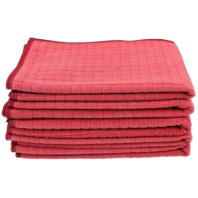 Microvezeldoek block-tex rood