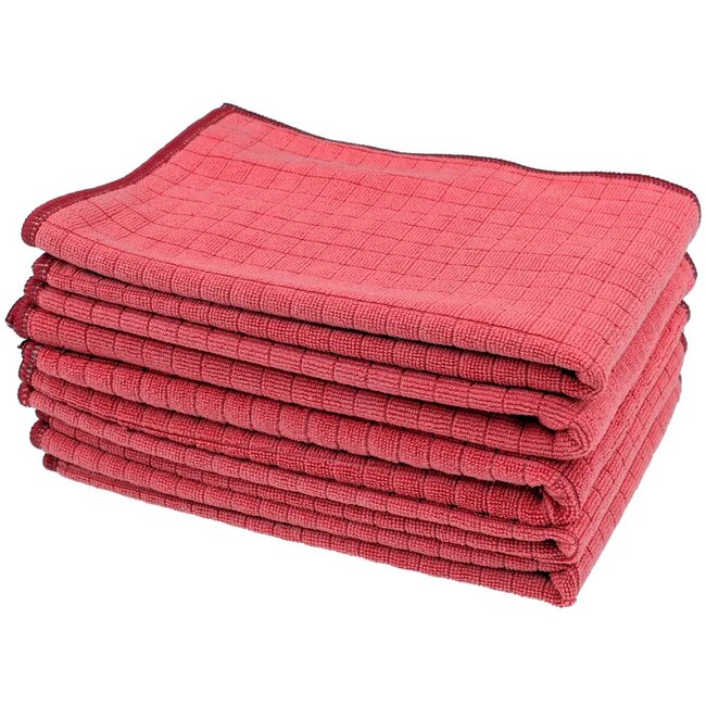 Microvezeldoek block-tex rood
