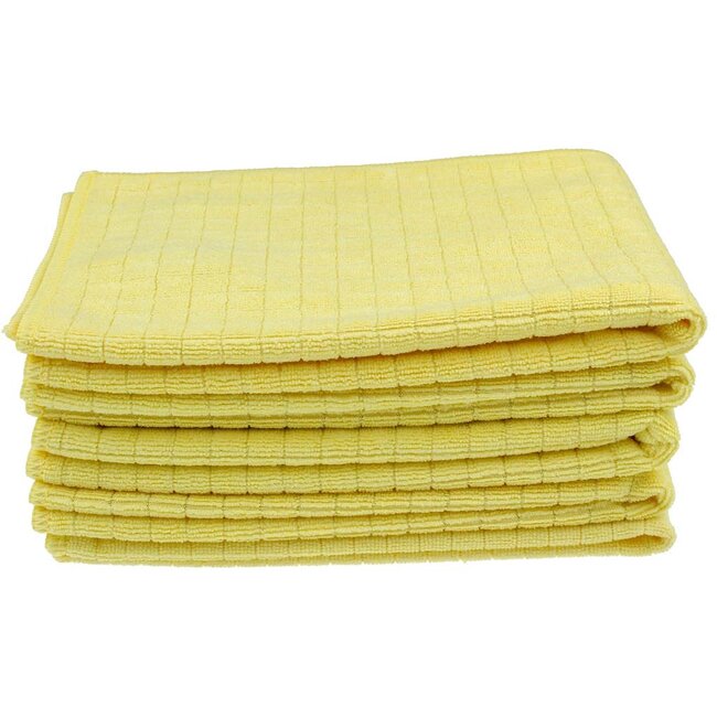 Microvezeldoek block-tex geel