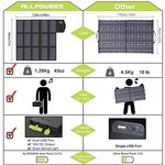 ALLPOWERS SET Tragbares Kraftwerk 606Wh 164000mAh Solargenerator Generatoren mit 1x100W faltbarem Solarpanel Notstrom-Lithium-Akku