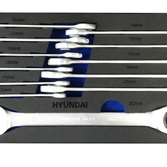 Hyundai 12-Teiliges Ratschen-Ring-Maulschlüssel-Set