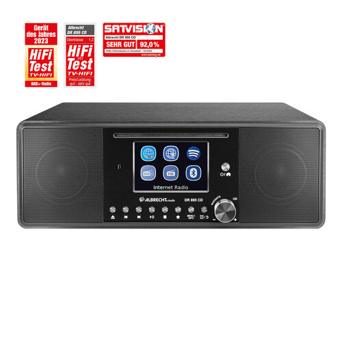 Albrecht-Midland  Radio Albrecht DR 895 CD, DAB+/UKW/Internet/CD, Schwarz