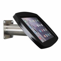 Lusso, black/stainless steel, iPad Air2/Pro 9,7 for mounting on table or wall, including lock