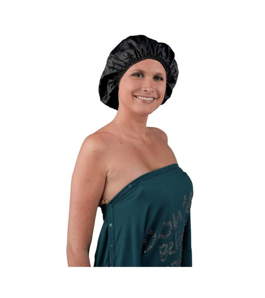 Sibel Permanent Muts PVC Zwart met Elastiek