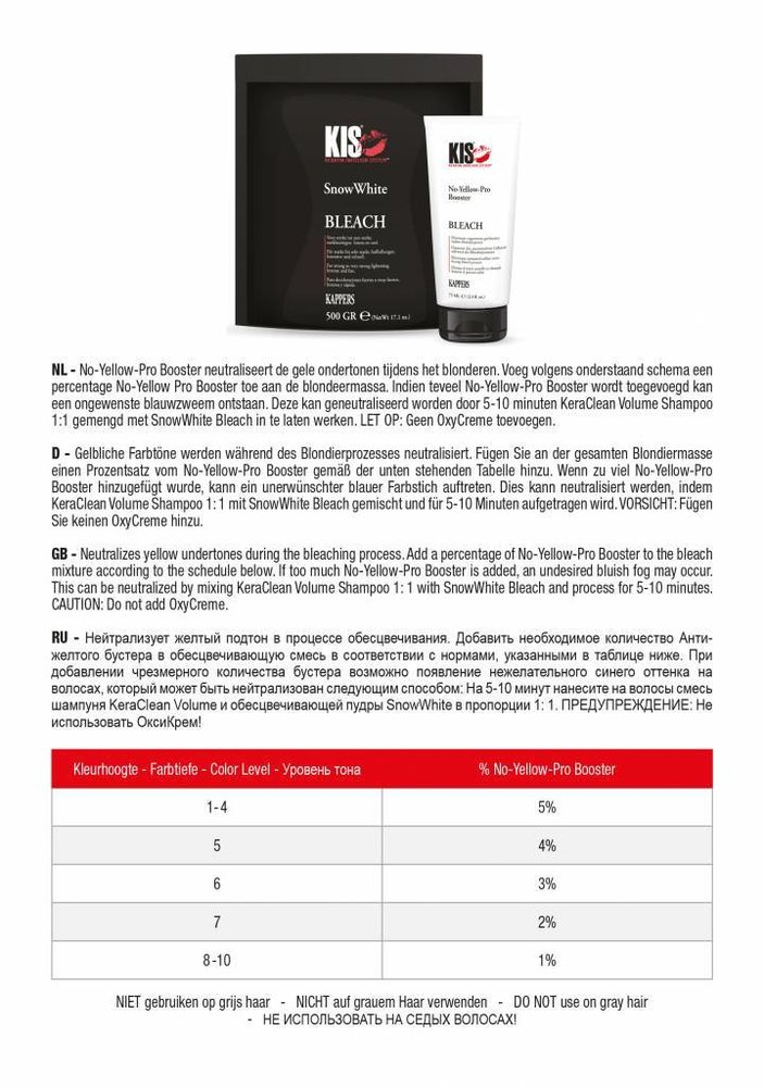 KIS  No-Yellow Pro Booster 75ml