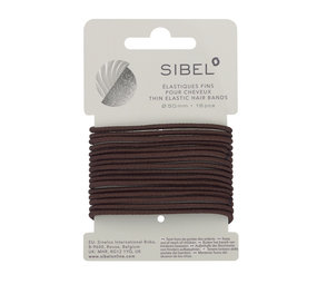 Sibel Haarelastiek Bruin Dun 16 stuks Sibel Haarelastiek Bruin Dun 16 stuks