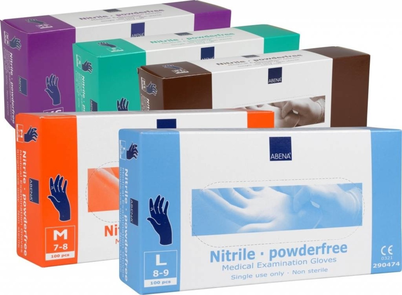 Abena Handschoenen Nitrile Black, Maat S