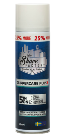 The Shave Factory CLIPPERCARE  PLUS  5 in One 500ml The Shave Factory CLIPPERCARE  PLUS  5 in One 500ml
