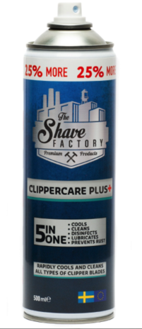 The Shave Factory CLIPPERCARE  PLUS  5 in One 500ml The Shave Factory CLIPPERCARE  PLUS  5 in One 500ml