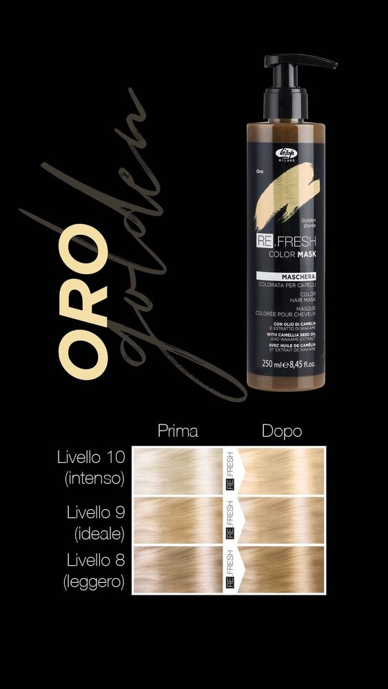 Lisap Re.Fresh Color Mask 250ml - GOLD Lisap Re.Fresh Color Mask 250ml - GOLD