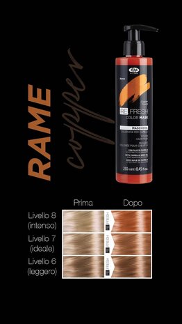 Lisap Re.Fresh Color Mask 250ml - COPPER Lisap Re.Fresh Color Mask 250ml - COPPER