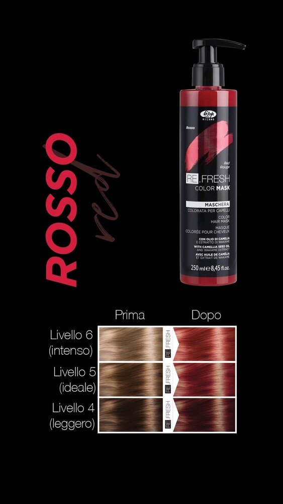 Lisap Re.Fresh Color Mask 250ml - RED Lisap Re.Fresh Color Mask 250ml - RED
