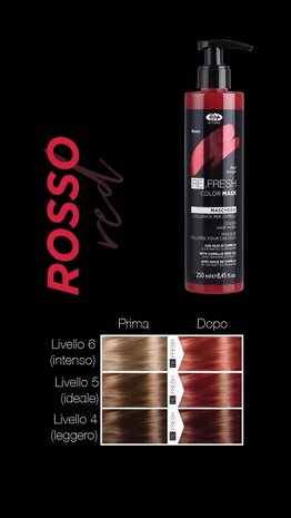 Lisap Re.Fresh Color Mask 250ml - RED Lisap Re.Fresh Color Mask 250ml - RED
