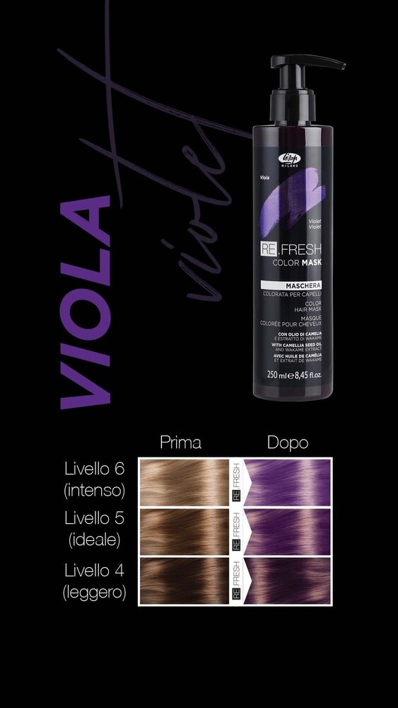 Lisap Re.Fresh Color Mask 250ml - VIOLET Lisap Re.Fresh Color Mask 250ml - VIOLET