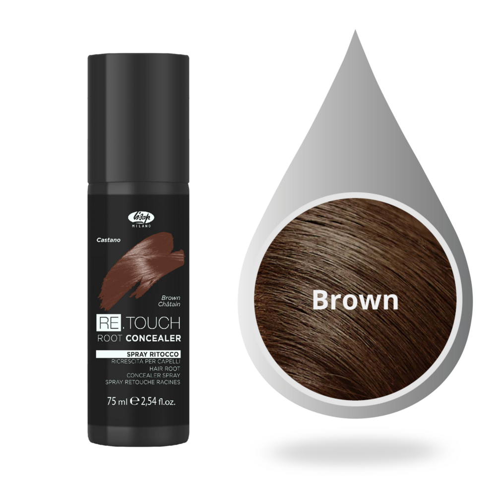 Lisap Re.Touch Root Concealer 75ml - BROWN Lisap Re.Touch Root Concealer 75ml - BROWN