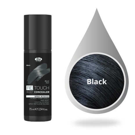 Lisap Re.Touch Root Concealer 75ml - BLACK Lisap Re.Touch Root Concealer 75ml - BLACK