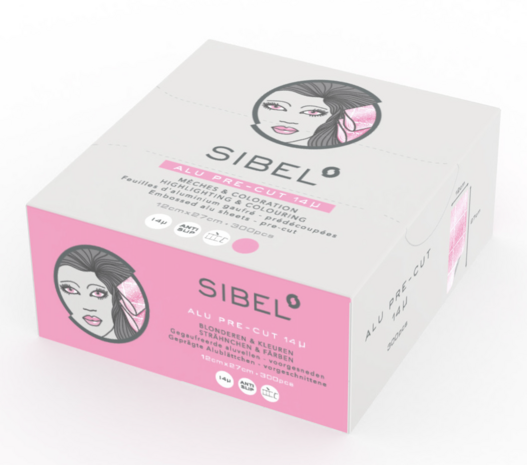 Sibel Alu Pre-Cut Folie PINK 300 Stuks  27x12cm