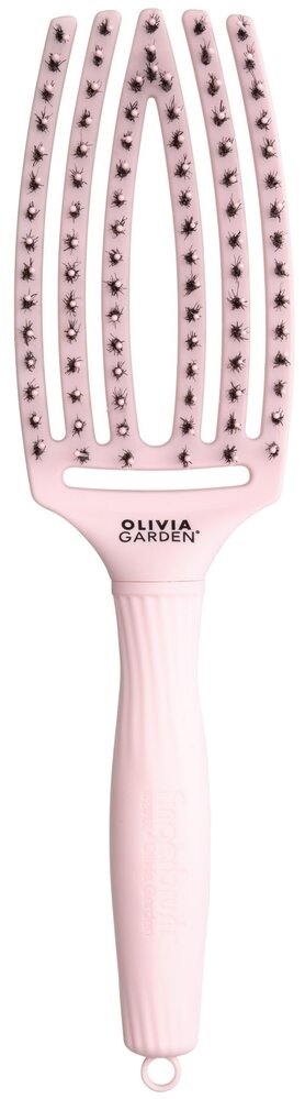 Olivia Garden Finger Brush PASTEL PINK- Medium